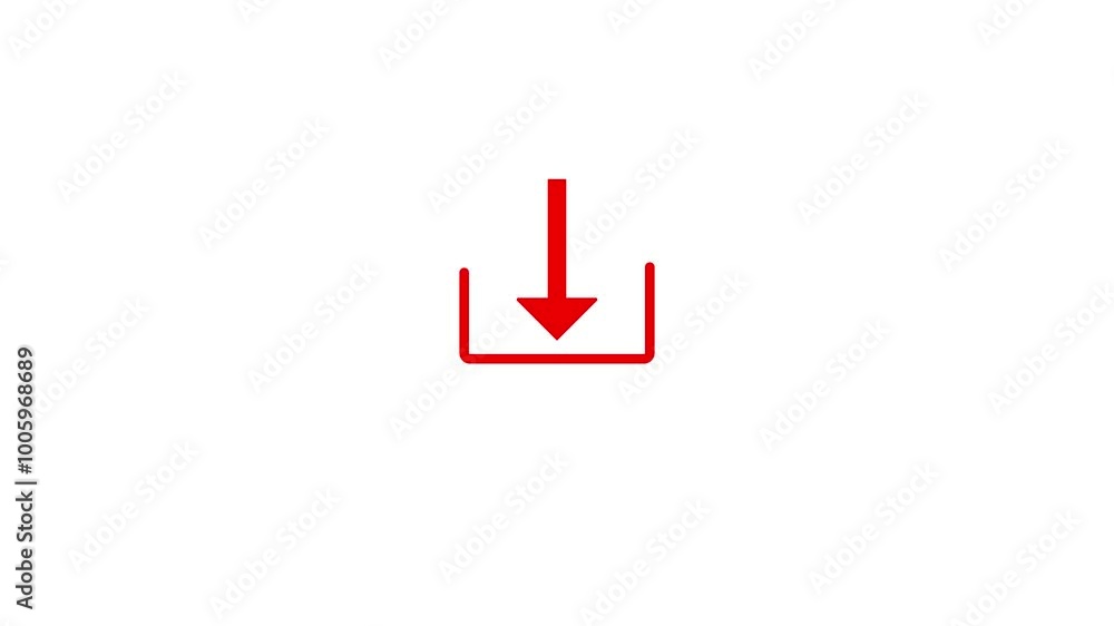 Loading Icon With Technology Glitch. Arrow move in to line and download flat icon. Loading Icon With Technology Glitch. Arrow move in to line and download flat icon.