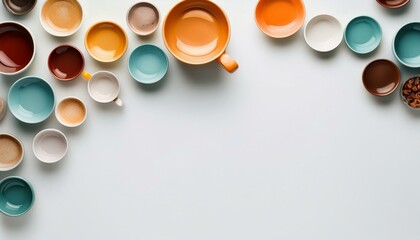cup shaped colour border template