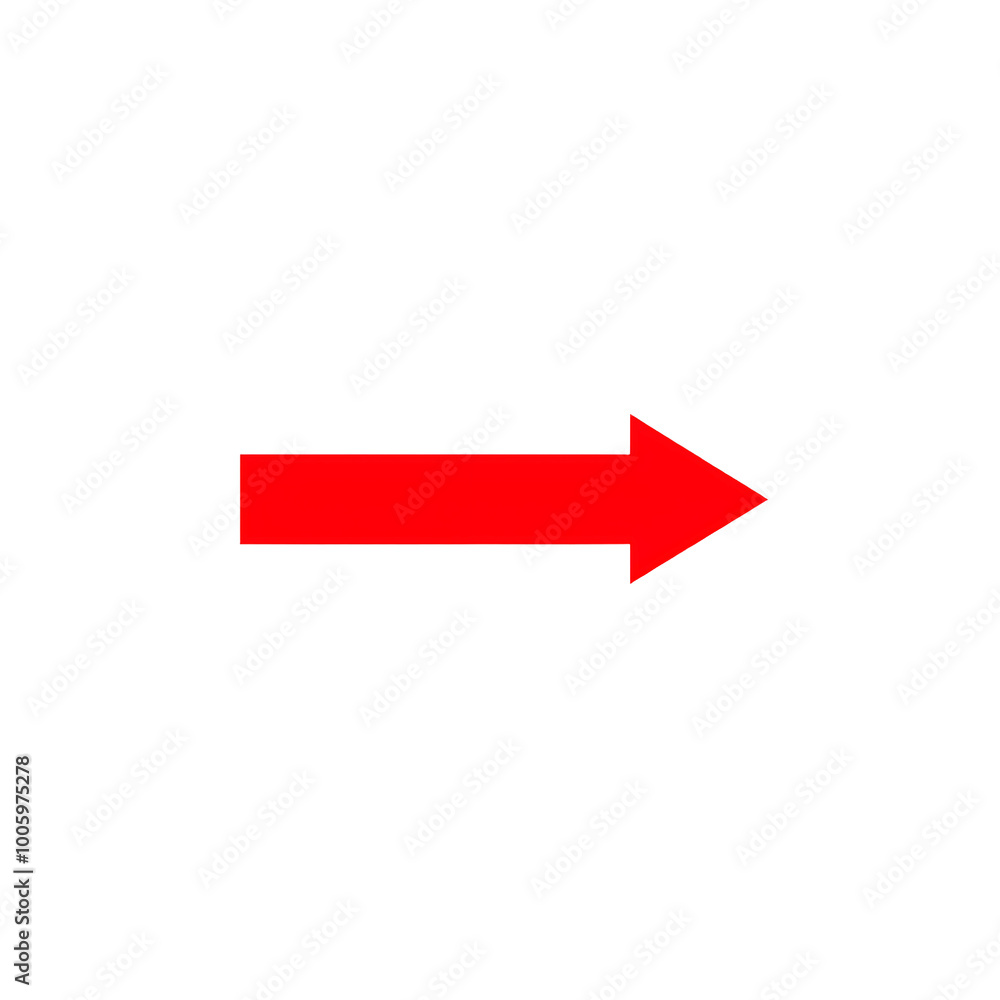 Red rightward arrow symbol, isolated on transparent background, Generative AI Red rightward arrow symbol, isolated on transparent background, Generative AI