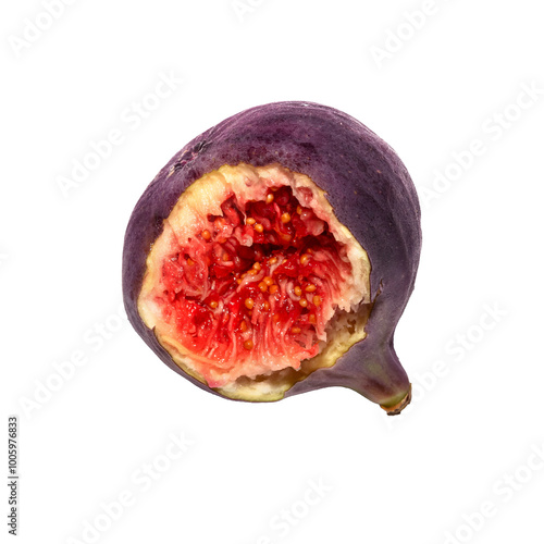 Ripe figs isolated on a transparent background