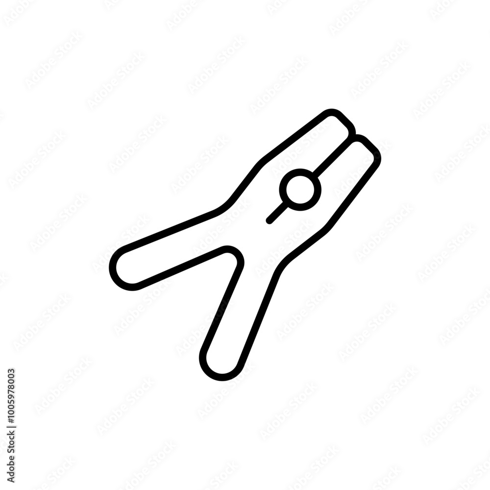 Welding pliers outline icons, minimalist vector illustration ,simple transparent graphic element .Isolated on white background Welding pliers outline icons, minimalist vector illustration ,simple transparent graphic element .Isolated on white background