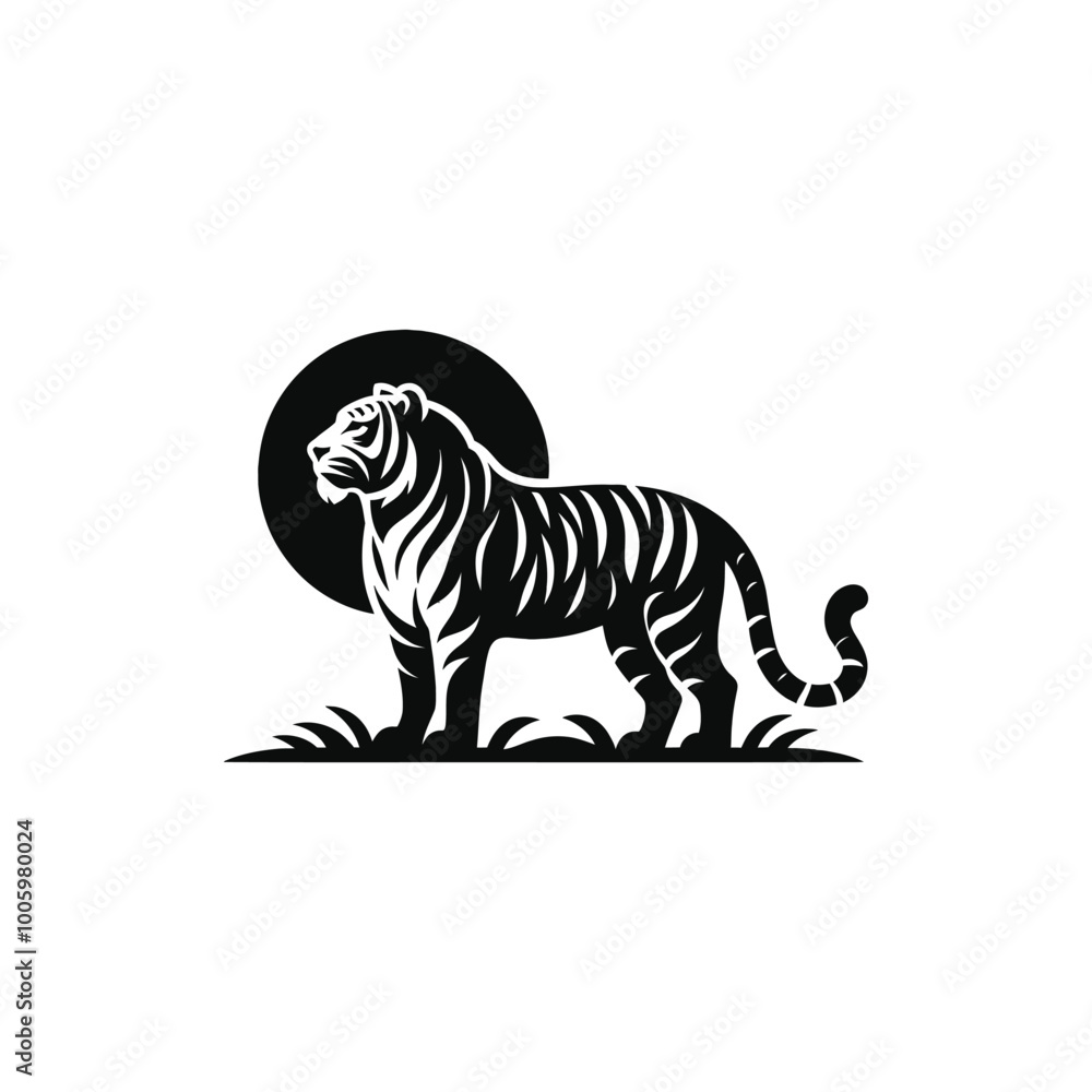 Obraz premium tiger on white background