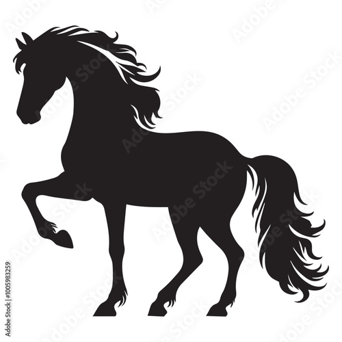 horse silhouette vector