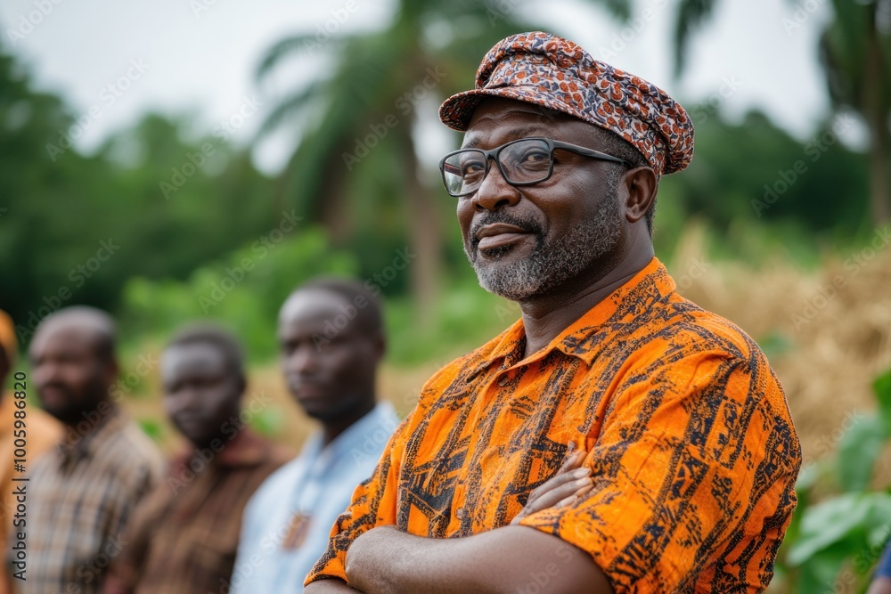 Portrait of a Man in a Traditional African Outfit Portrait of a Man in a Traditional African Outfit