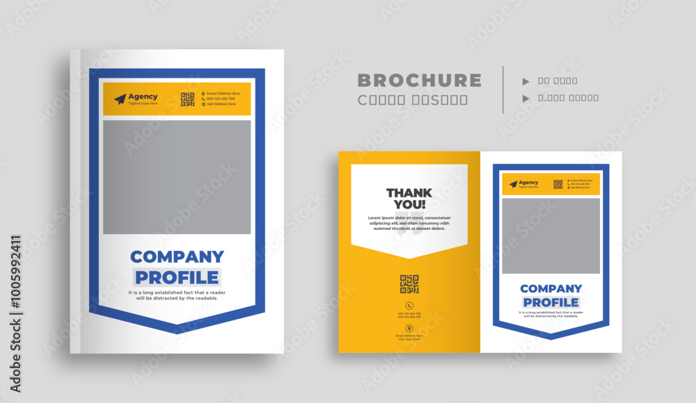 Obraz premium Business brochure cover template, Company profile design for marketing