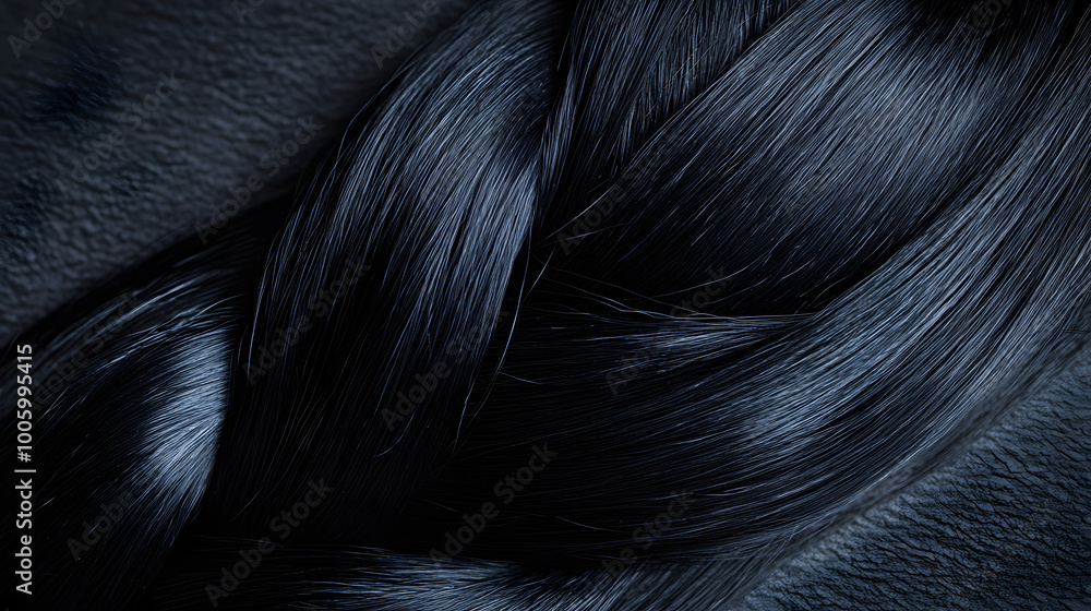 Raven-Black Rope Plait Raven-Black Rope Plait