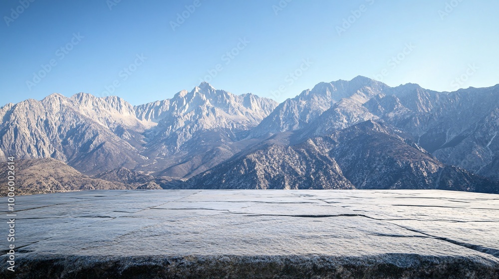 Majestic snowy mountain landscape Majestic snowy mountain landscape