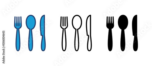 spoon and fork icon vector. spoon, fork and knife icon vector. restaurant icon
