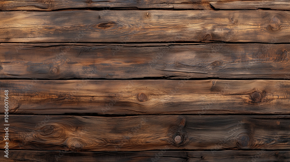 Naklejka premium Surface of the old brown wood texture. Old dark textured wooden background. Top view.