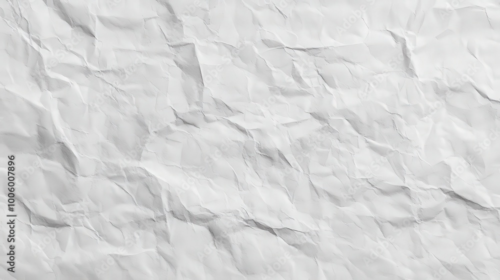 Fototapeta premium Textured Crumpled White Paper Background