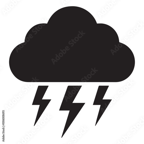 Thunder Silhouette Design - Thunder vector illustration