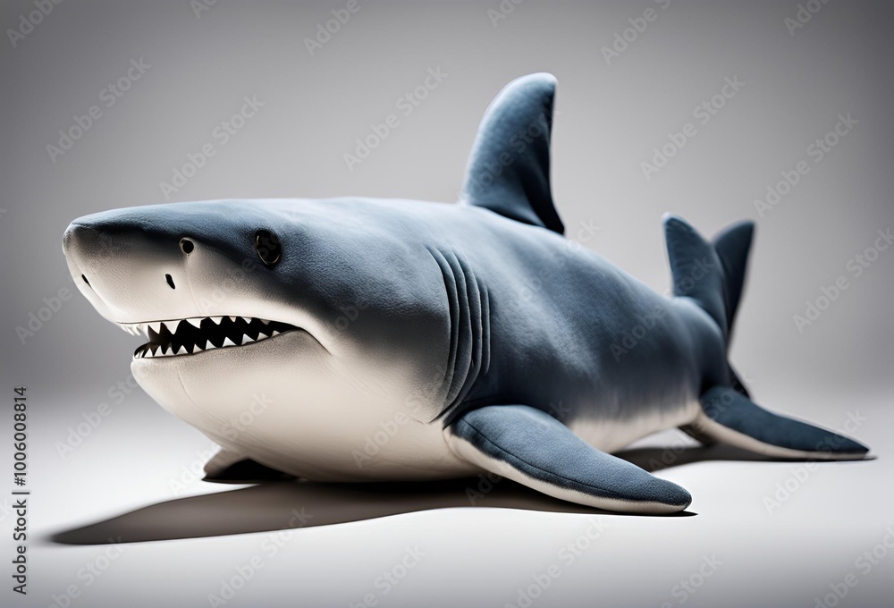 Fototapeta premium 玩具の鮫のぬいぐるみ