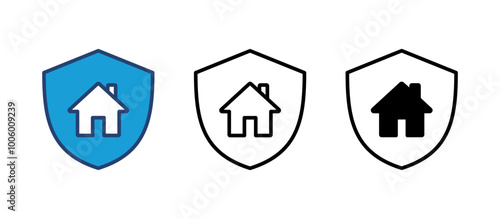 home insurance icon vector. home protection icon