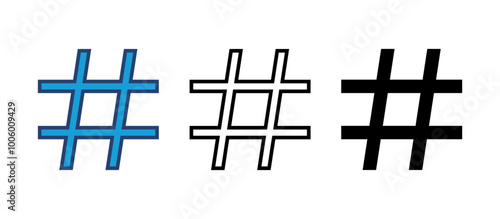 Hashtag icon vector. hashtag symbol