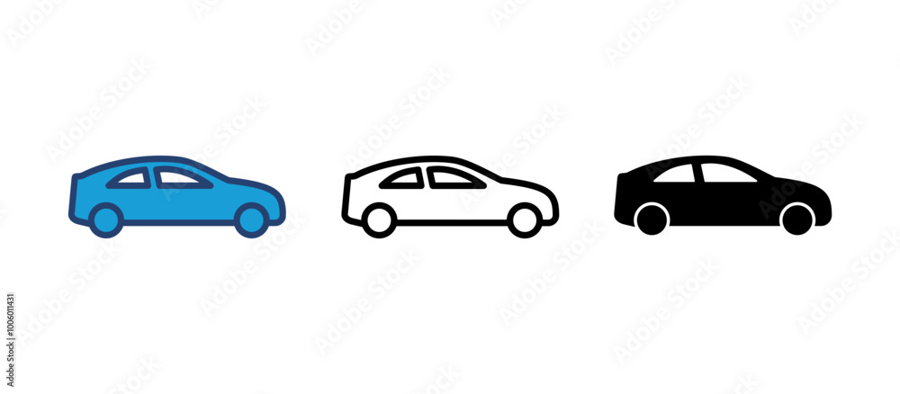 Car icon vector. car vector icon. small sedan Car icon vector. car vector icon. small sedan