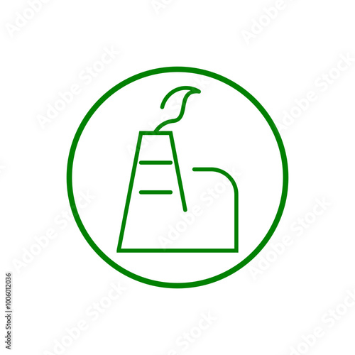 eco brick kilns icon. This icon represents a brick kiln. The kiln is used to fire bricks, which are then used to build structures.