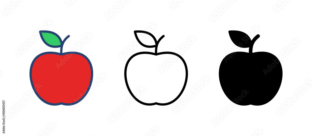 Apple icon vector. Apple vector icon. apple symbols for your web design. Apple icon vector. Apple vector icon. apple symbols for your web design.