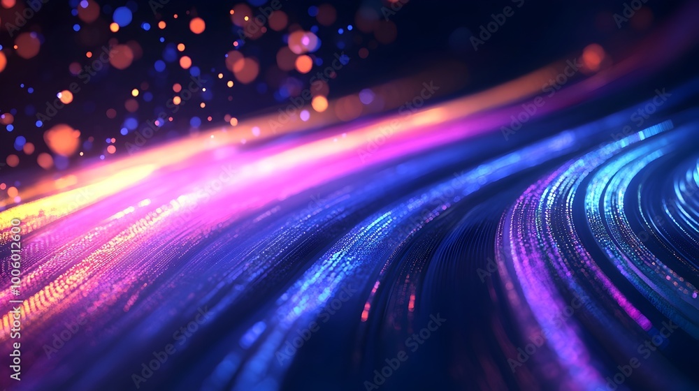 Obraz premium Holographic Business Report with Futuristic Digital Data Streams and Abstract Corporate Design High tech financial visualization on a modern minimalist background