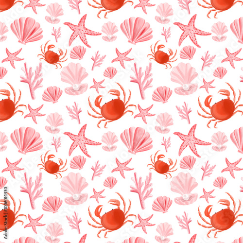 sea world creatures seamless pattern.eps