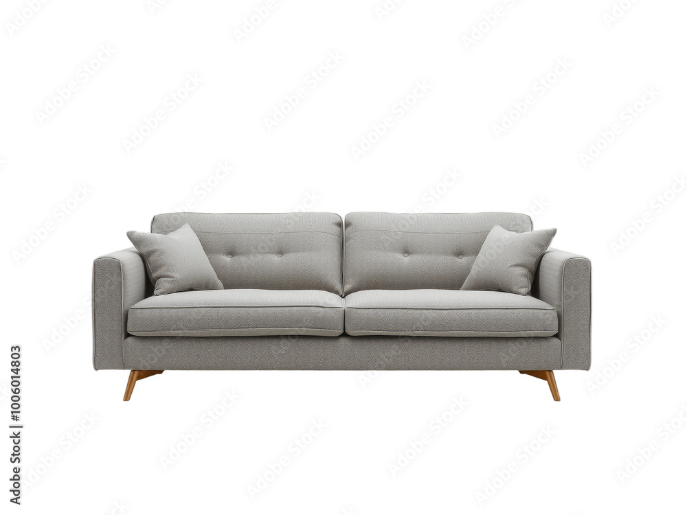 Modern Grey Sofa with Wooden Legs - Living Room Furniture Modern Grey Sofa with Wooden Legs - Living Room Furniture
