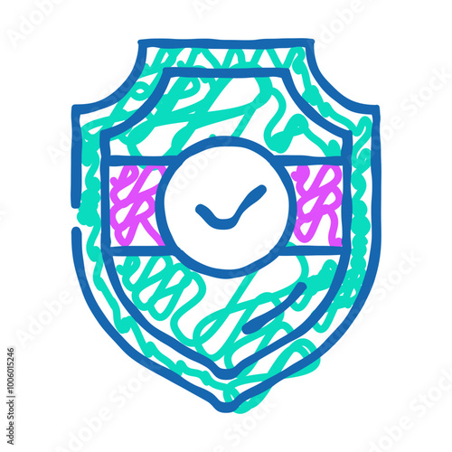 protection esg doodle icon sketch vector. protection esg sign. isolated symbol illustration