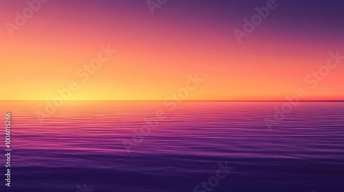 Tranquil Sunset over Calm Horizon