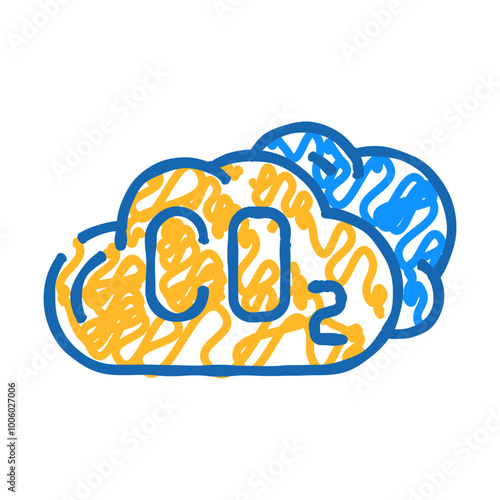 emissions co2 esg doodle icon sketch vector. emissions co2 esg sign. isolated symbol illustration