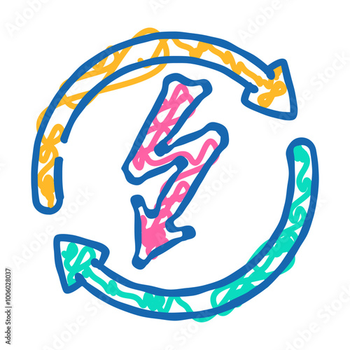energy esg doodle icon sketch vector. energy esg sign. isolated symbol illustration