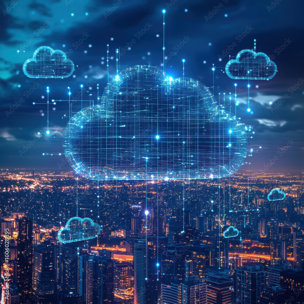 Digital Skyline: Cloud Computing Over Cityscape Digital Skyline: Cloud Computing Over Cityscape