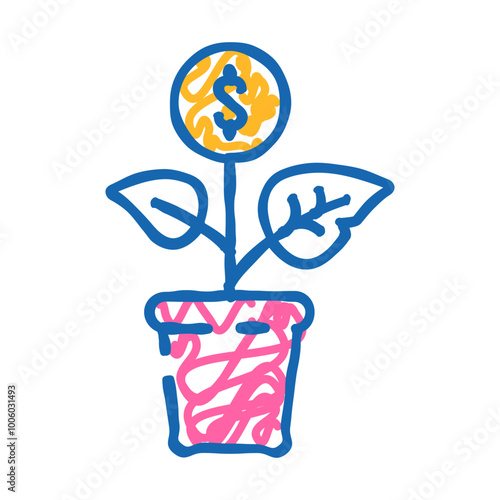 investment esg doodle icon sketch vector. investment esg sign. isolated symbol illustration