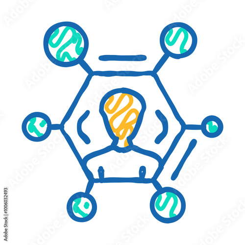 society esg doodle icon sketch vector. society esg sign. isolated symbol illustration