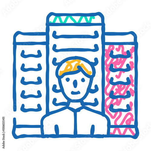 corporate esg doodle icon sketch vector. corporate esg sign. isolated symbol illustration