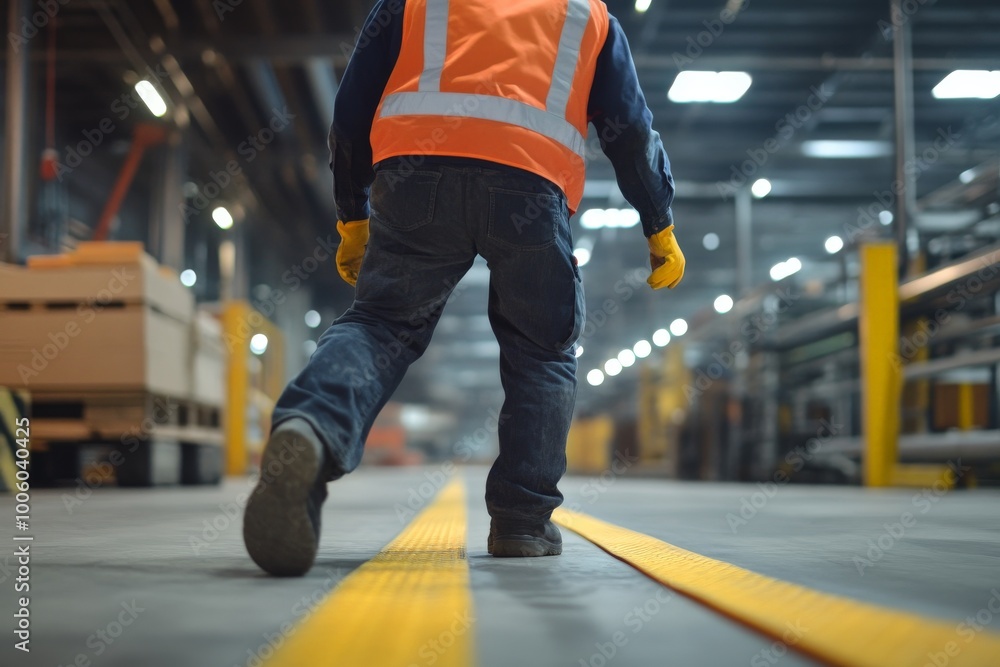 Obraz premium A safety at work campaign promoting employee awareness of common workplace hazards, focusing on reducing risks through better safety practices.