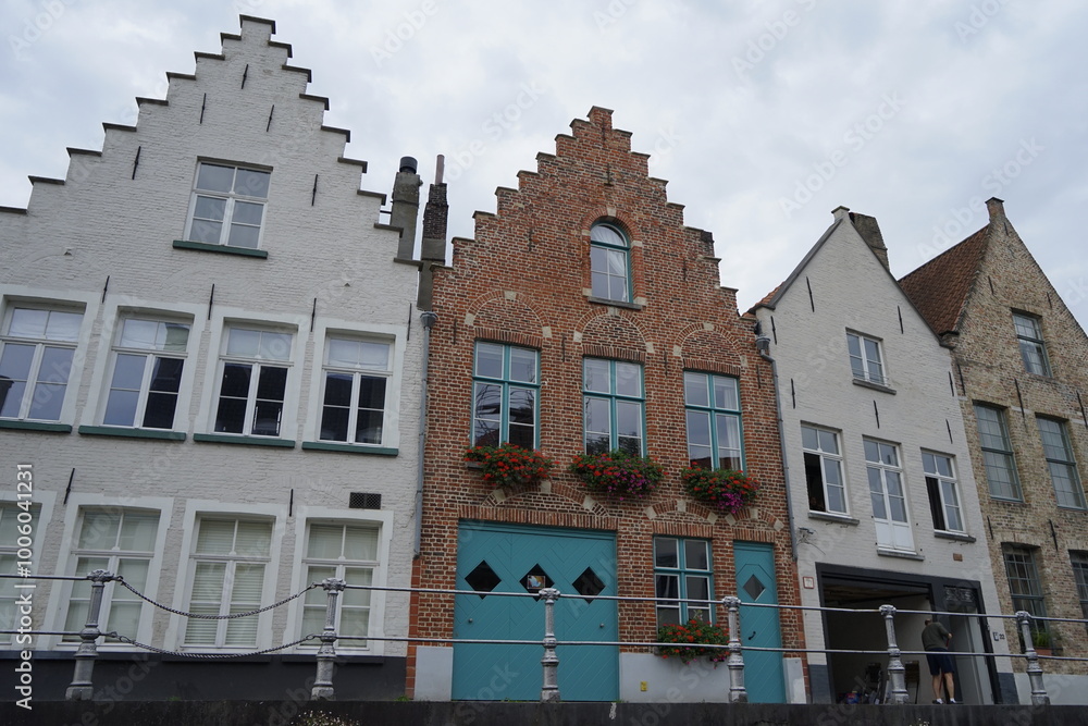 Naklejka premium belgica, edificios, paisaje