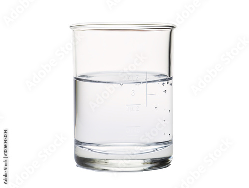 a glass of water with a white background