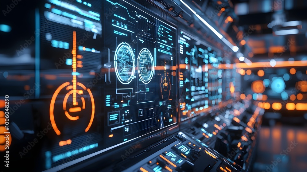 Obraz premium Futuristic Control Panel Interface