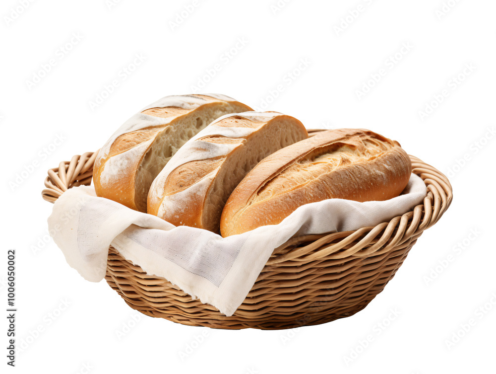 a basket of loaves of bread a basket of loaves of bread