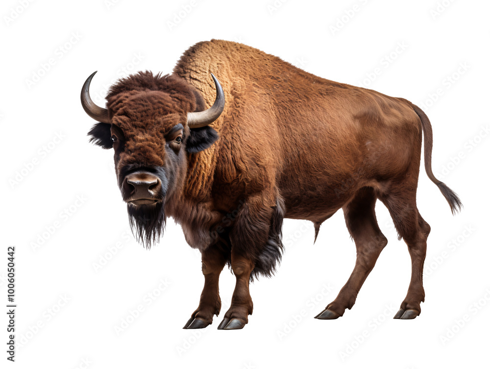 a bison with horns standing a bison with horns standing