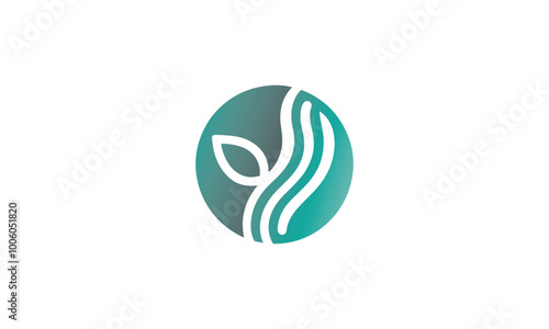 Dermatology logo design, vector symbol for natural beauty body and face care, natural beauty face care vector symbol
