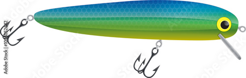 Fishing Lures, Green Rapala, Blue Rapala, sinking lure