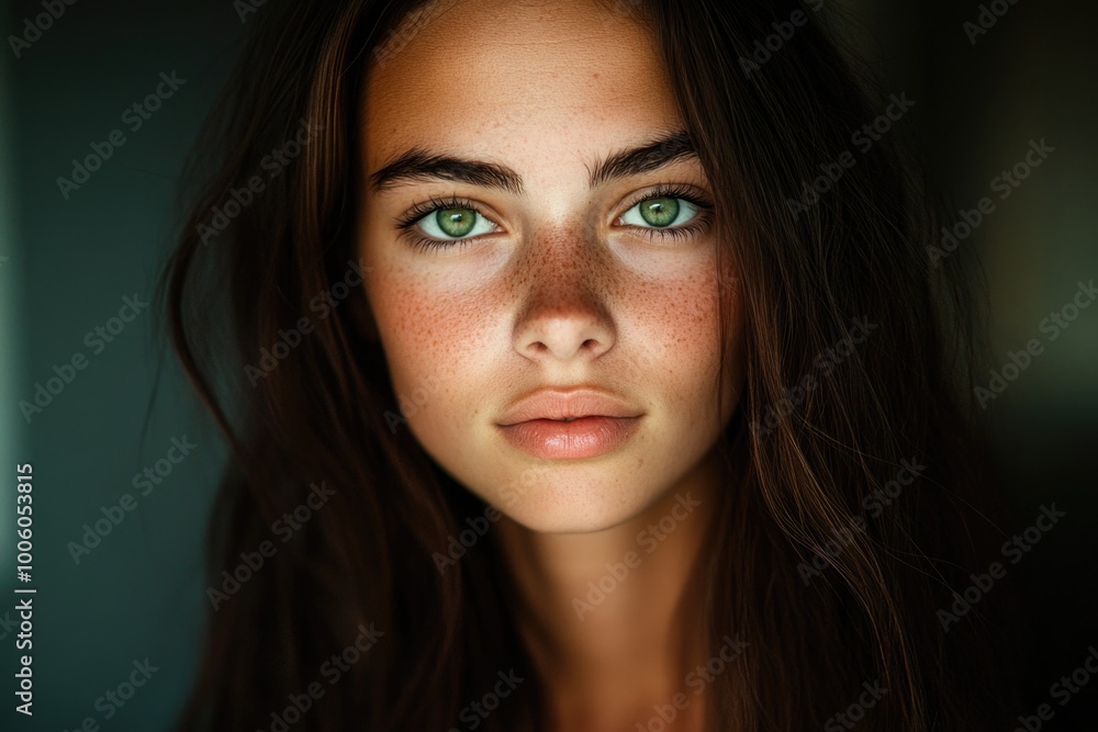 Fototapeta premium Woman with freckles