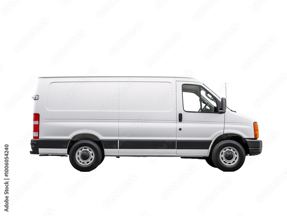 a white van with black stripes a white van with black stripes