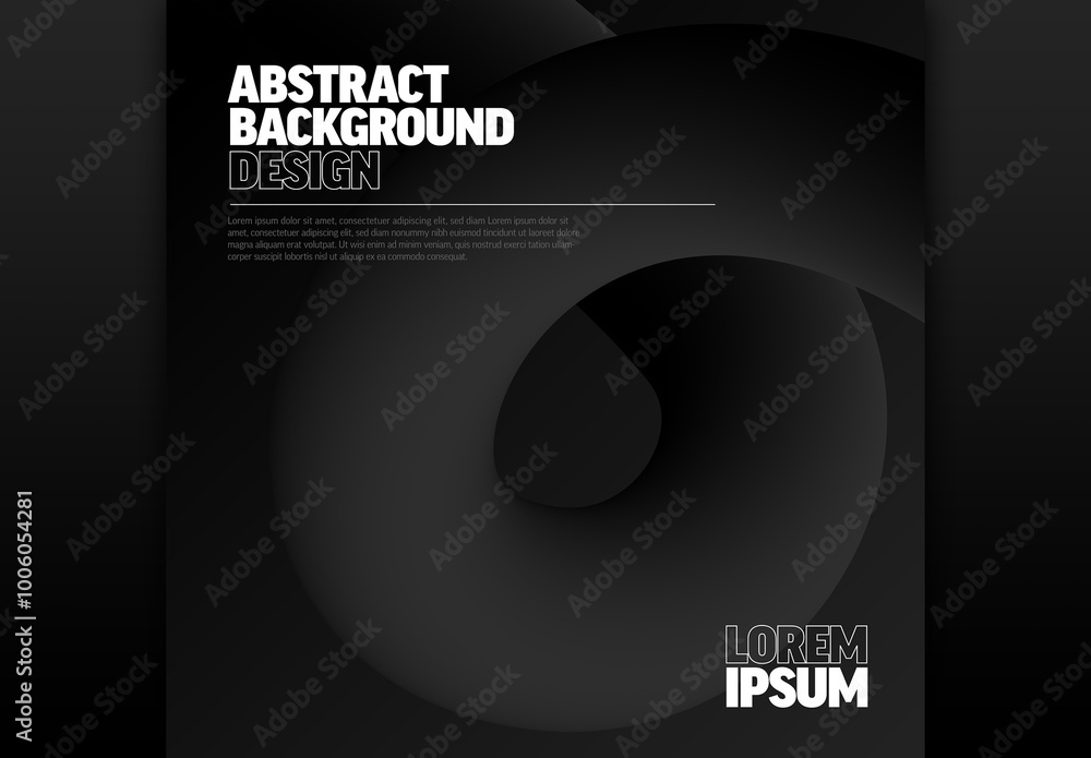 Abstract dark background made from thick tube with place for your text