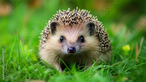 Cute Hedgehog in Grass - Wildlife Photography