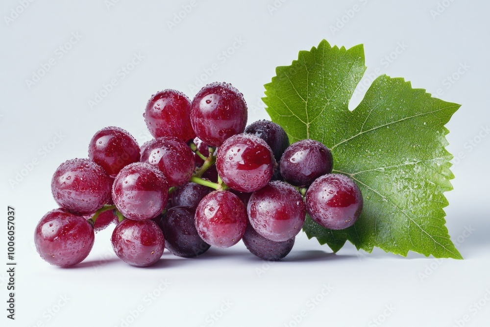 Fototapeta premium Bunch of Grapes with Leaf