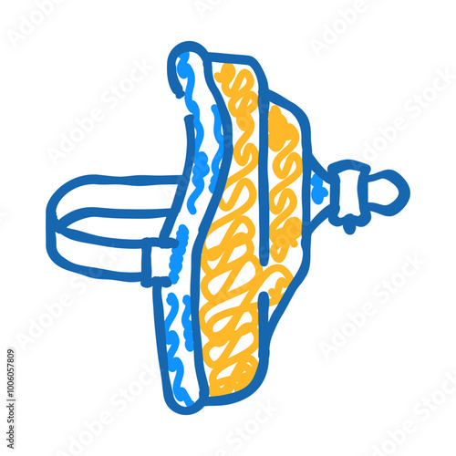 breathing barrier first aid doodle icon sketch vector. breathing barrier first aid sign. isolated symbol illustration