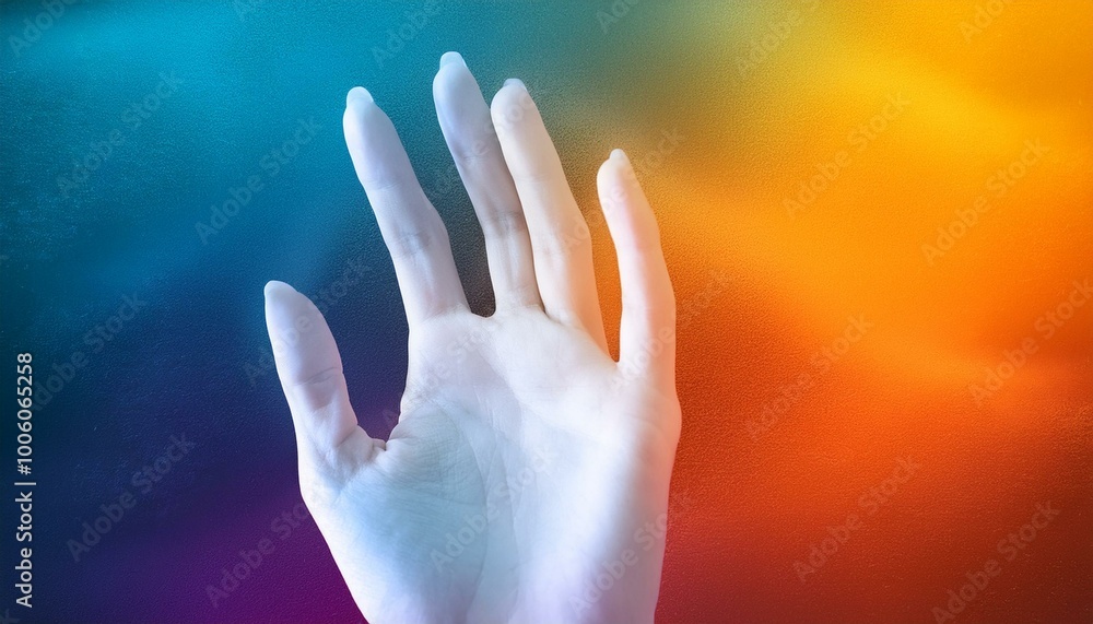 abstract hands thermal gradient with grainy texture abstract hands thermal gradient with grainy texture