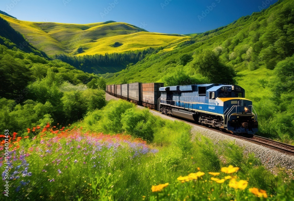 dynamic motion blur effect freight train speeding along neglected train tracks surrounded greenery scenic landscape, abandoned, scenery, nature dynamic motion blur effect freight train speeding along neglected train tracks surrounded greenery scenic landscape, abandoned, scenery, nature