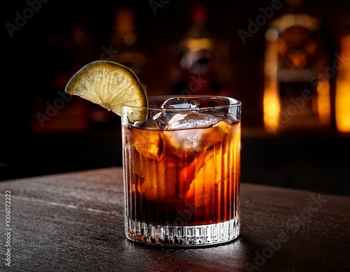 Dark and stormy cocktail