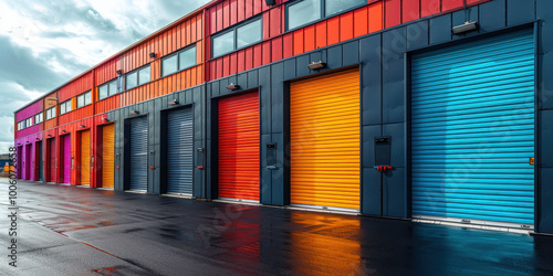 colorful metal self storage facilities rental unic photo